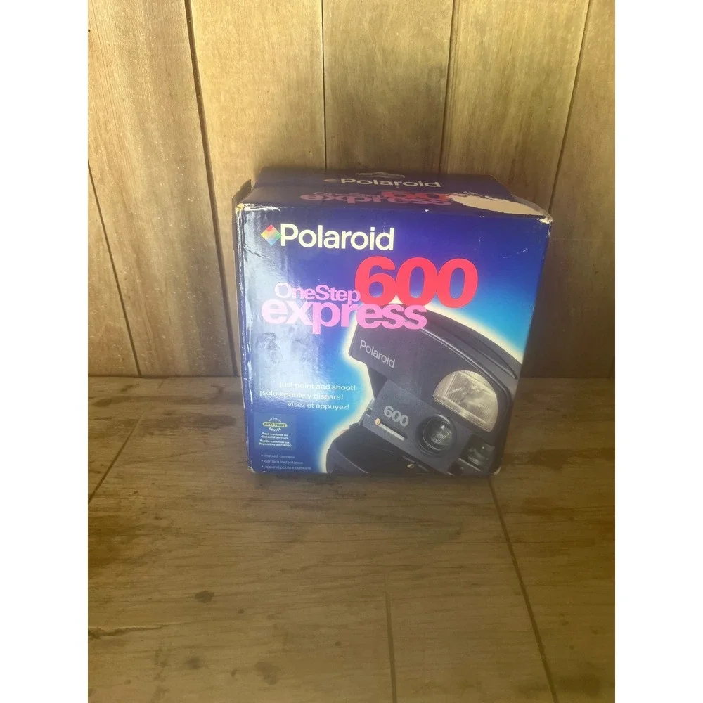 Polaroid OneStep 600 Express Instant Film Camera‎ Midnight Blue Vintage with Box